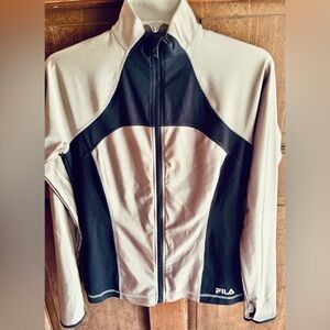 FILA PERFORMANCE Sport Gold/Black zippered track jacket Size S